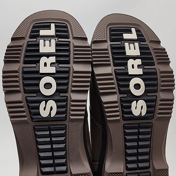 SOREL Men's Ankeny Chelsea Slip On Brown Waterproof Leather Short Boots Size 9 - Picture 12 of 16